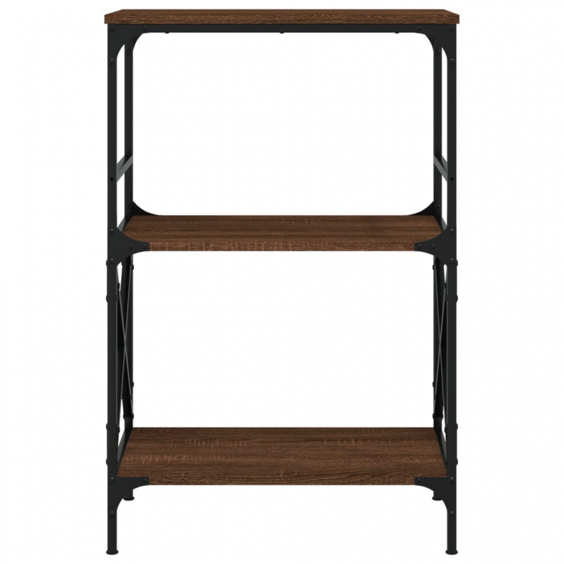 Bücherregal 3 Böden Braun Eiche 59x35x90,5 cm Holzwerkstoff