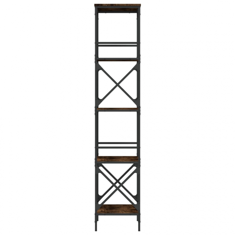 Bücherregal 5 Böden Räuchereiche 59x35x171 cm Holzwerkstoff