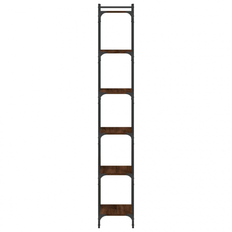 Bücherregal 6 Böden Braun Eiche-Optik 40x30x188cm Holzwerkstoff