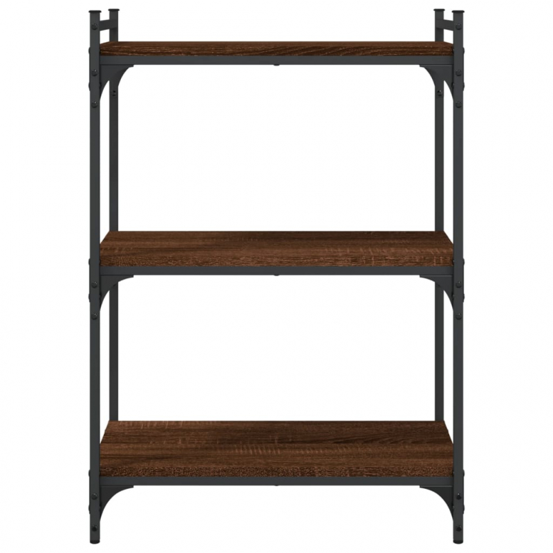 Bücherregal 3 Böden Braun Eichen-Optik 60x30x86cm Holzwerkstoff