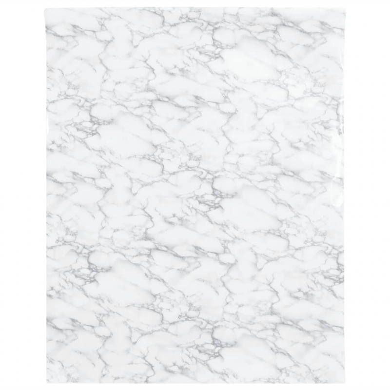 Möbelfolien Selbstklebend Marmor-Optik Weiß 90x500 cm PVC