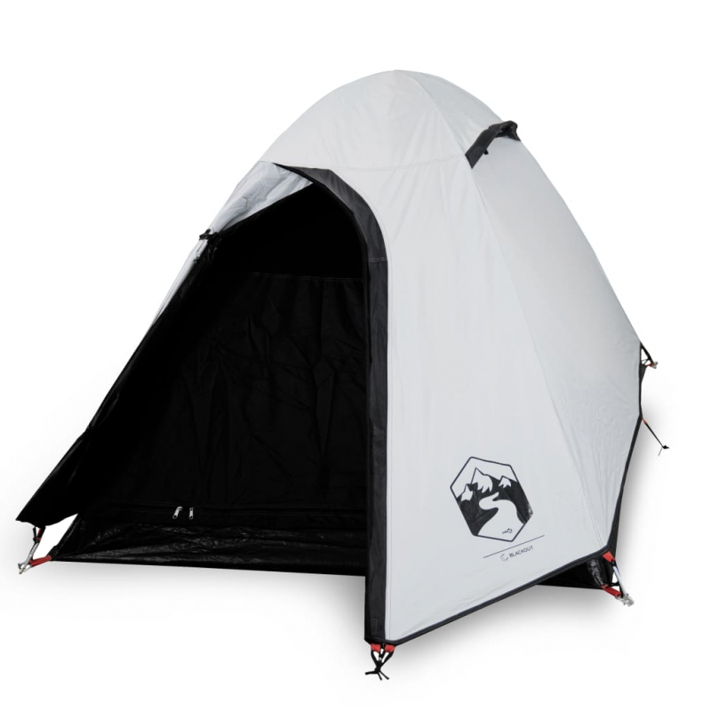 Campingzelt 2 Personen Weiß 254x135x112 cm 185T Taft