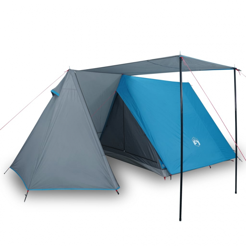 Campingzelt 3 Personen Blau 465x220x170 cm 185T Taft