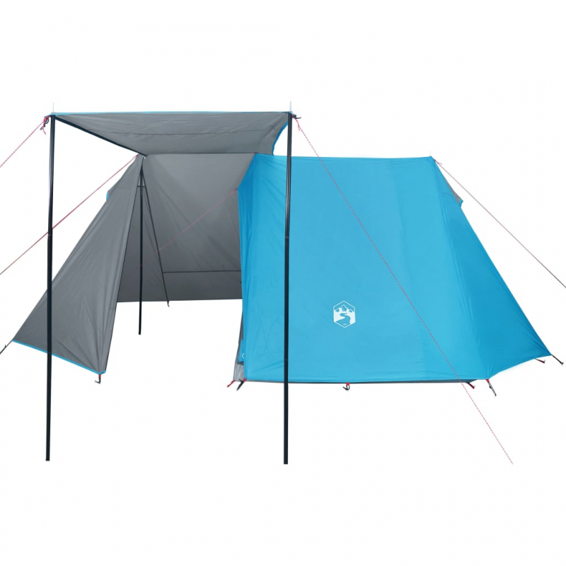 Campingzelt 3 Personen Blau 465x220x170 cm 185T Taft