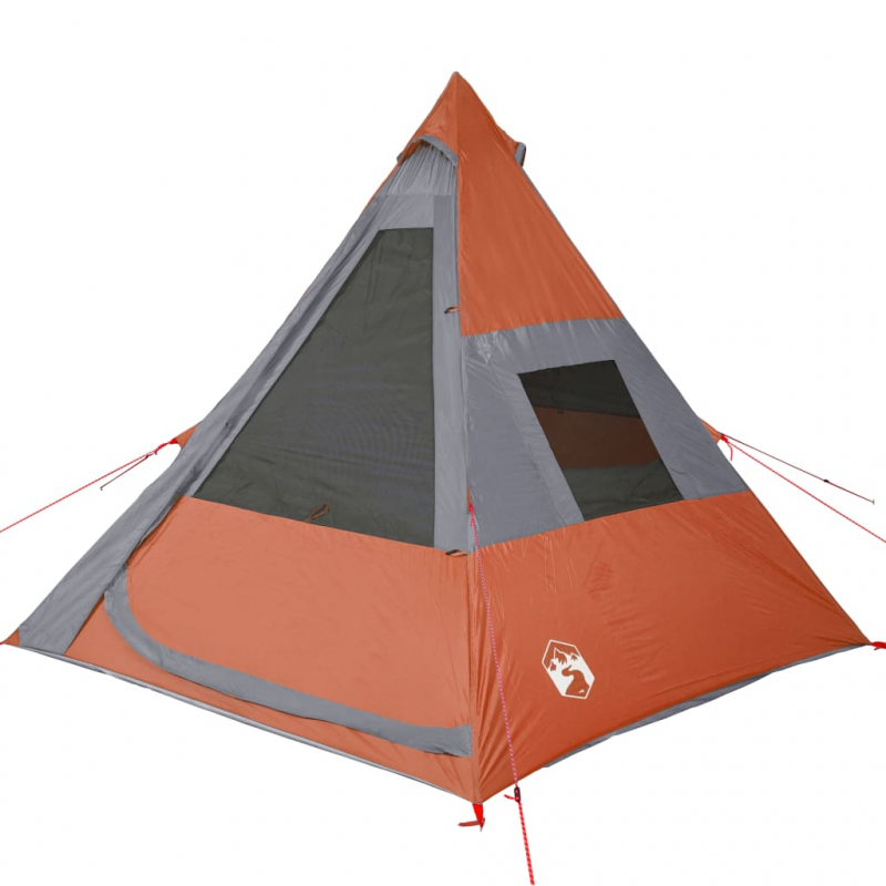 Tipi-Campingzelt 7 Personen Orange Wasserdicht