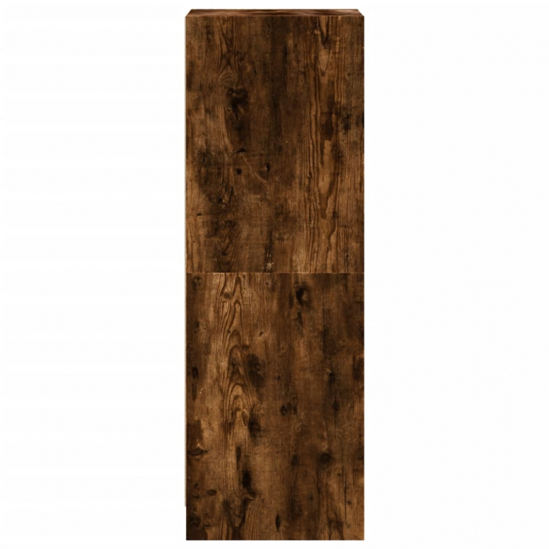 Highboard mit Glastüren Räuchereiche 35x37x109 cm