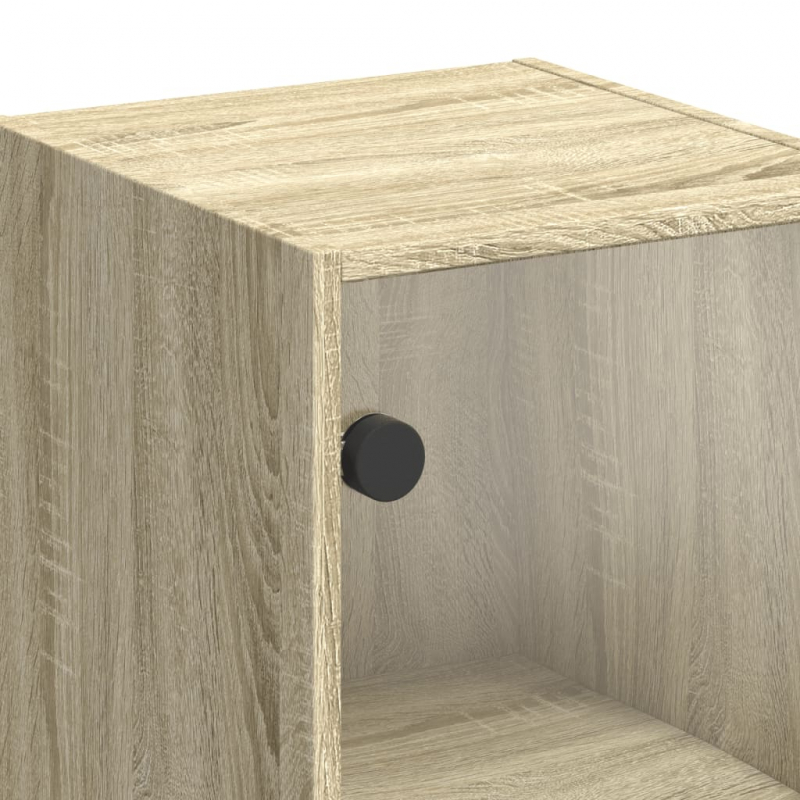 Wandschrank mit Glastüren Sonoma-Eiche 35x37x68,5 cm