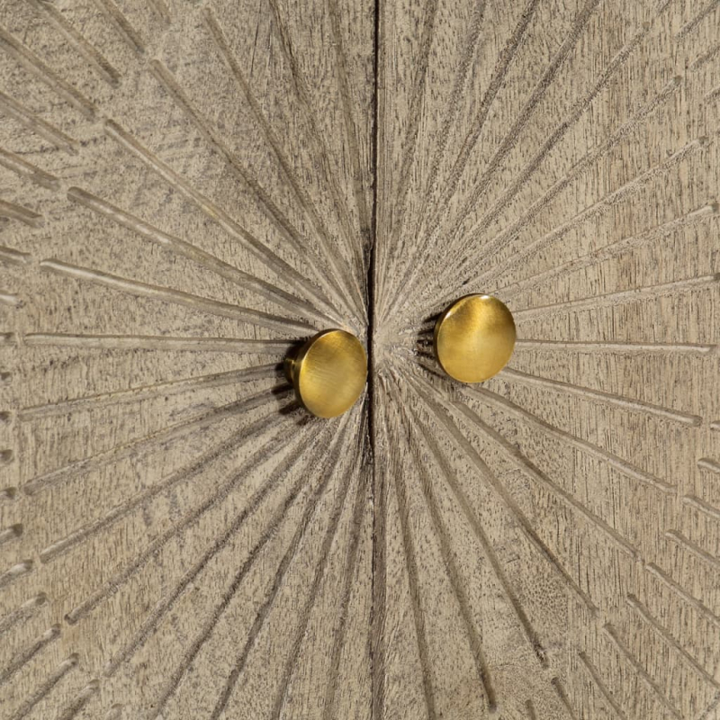 Sideboard 55x30x76 cm Massivholz Mango und Eisen