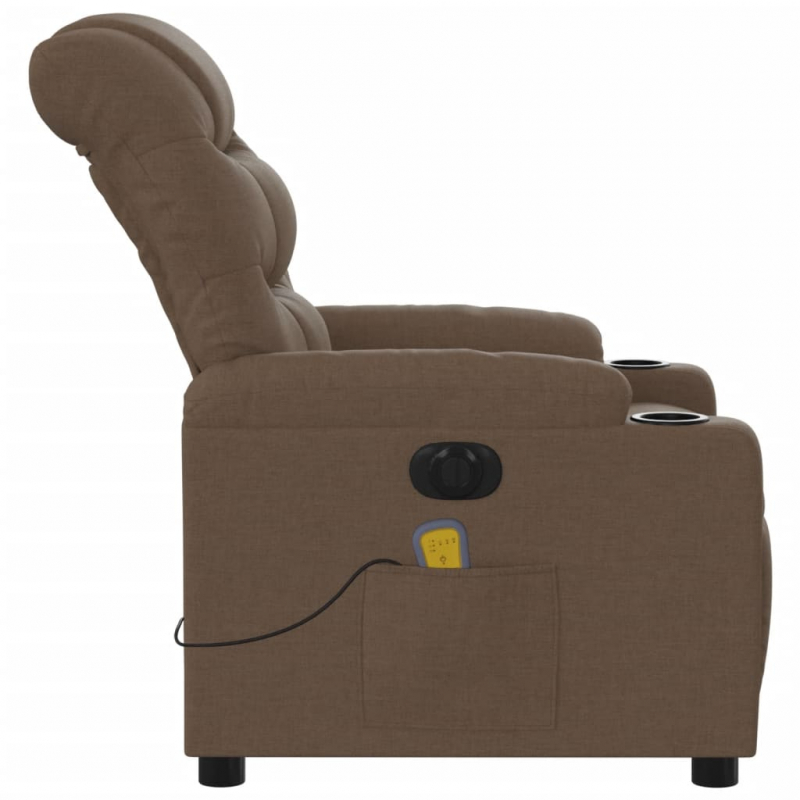 Massagesessel Elektrisch Braun Stoff