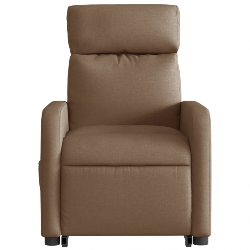 Massagesessel mit Aufstehhilfe Braun Stoff