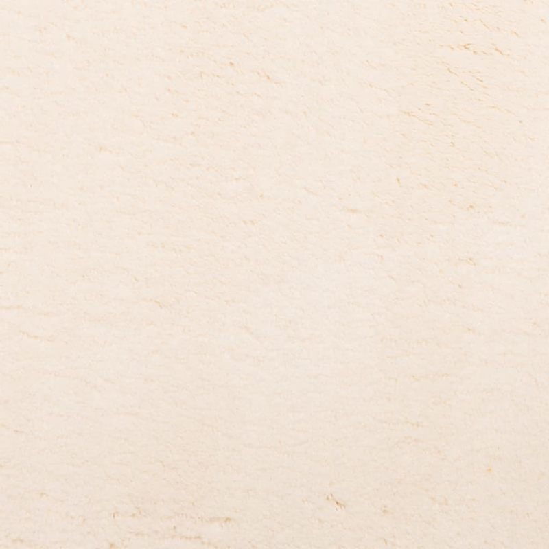 Teppich HUARTE Kurzflor Weich und Waschbar Beige 80x200 cm