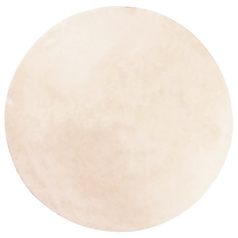 Teppich HUARTE Kurzflor Weich und Waschbar Beige Ø 100 cm