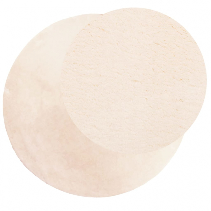 Teppich HUARTE Kurzflor Weich und Waschbar Beige Ø 100 cm
