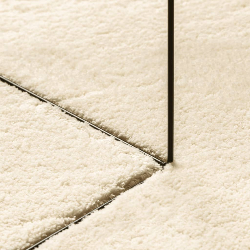 Teppich HUARTE Kurzflor Weich und Waschbar Creme 80x200 cm