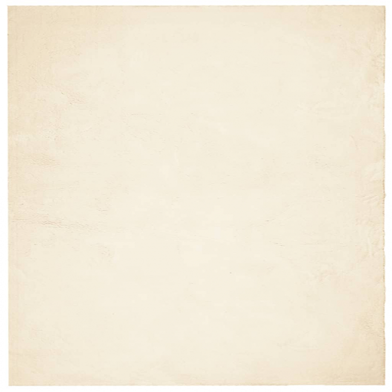 Teppich HUARTE Kurzflor Weich und Waschbar Creme 240x240 cm