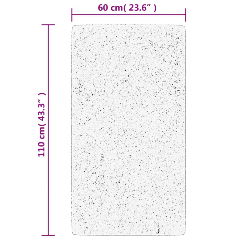 Teppich HUARTE Kurzflor Weich und Waschbar Grau 60x110 cm