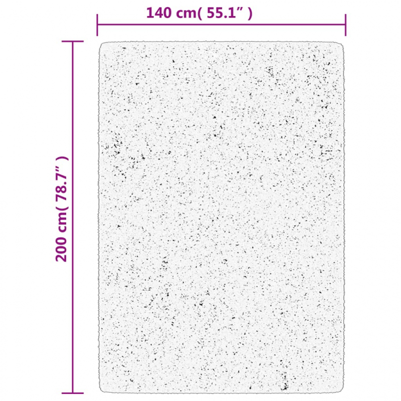 Teppich HUARTE Kurzflor Weich und Waschbar Grau 140x200 cm