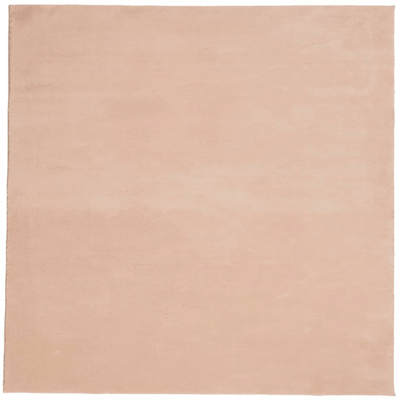 Teppich HUARTE Kurzflor Weich und Waschbar Blassrosa 200x200 cm