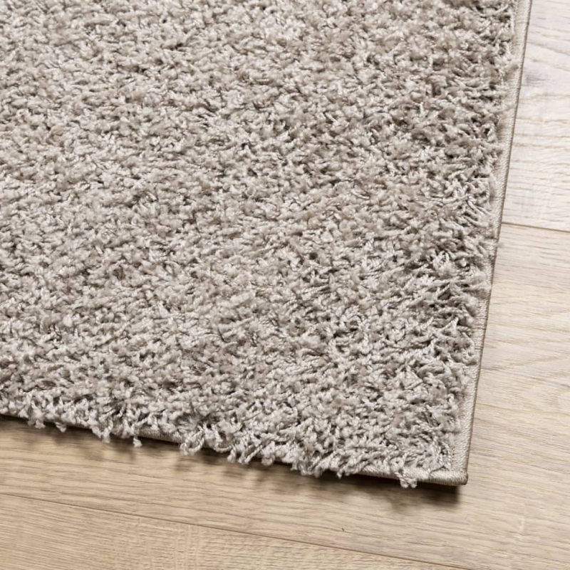 Shaggy-Teppich PAMPLONA Hochflor Modern Beige 80x250 cm