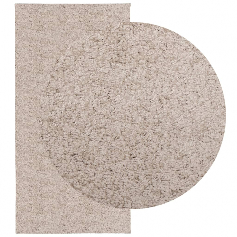 Shaggy-Teppich PAMPLONA Hochflor Modern Beige 100x200 cm