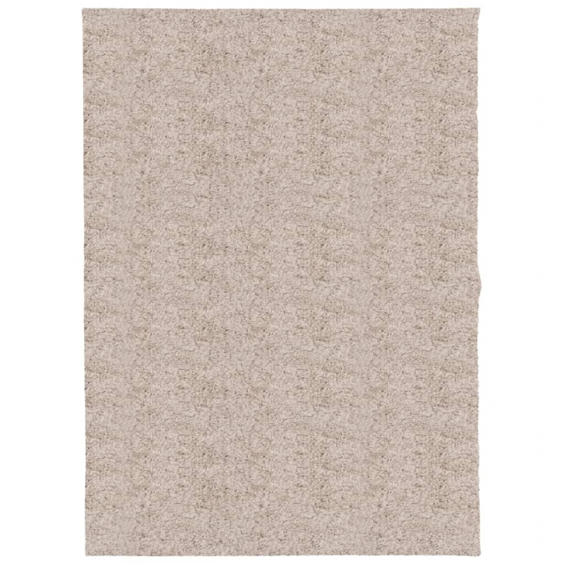 Shaggy-Teppich PAMPLONA Hochflor Modern Beige 140x200 cm