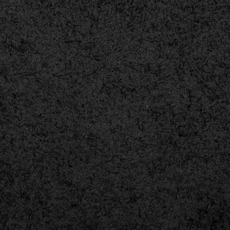 Shaggy-Teppich PAMPLONA Hochflor Modern Schwarz 80x150 cm