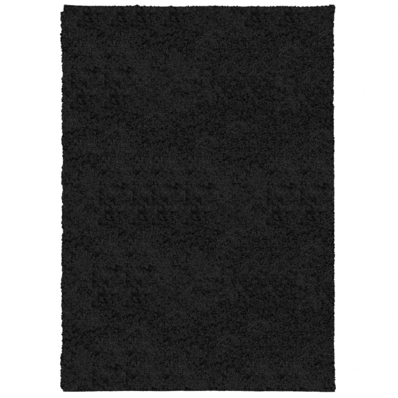 Shaggy-Teppich PAMPLONA Hochflor Modern Schwarz 120x170 cm