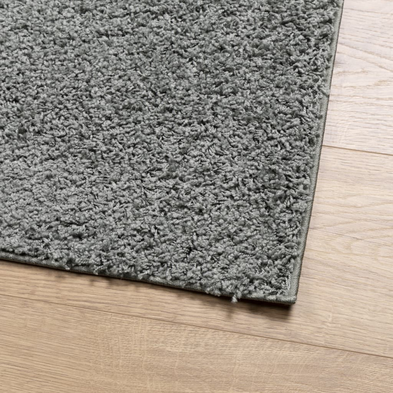 Teppich Shaggy Hochflor Modern Grün 80x200 cm