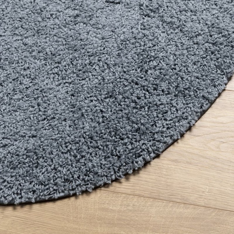 Teppich Shaggy Hochflor Modern Blau Ø 160 cm