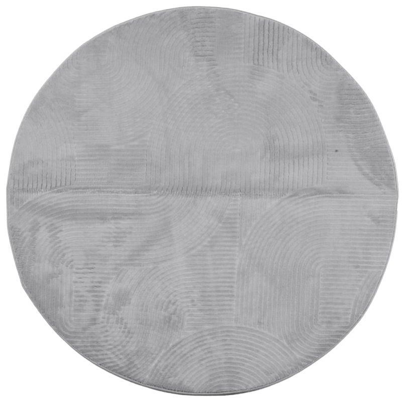 Teppich IZA Kurzflor Skandinavischer Look Grau Ø 160 cm