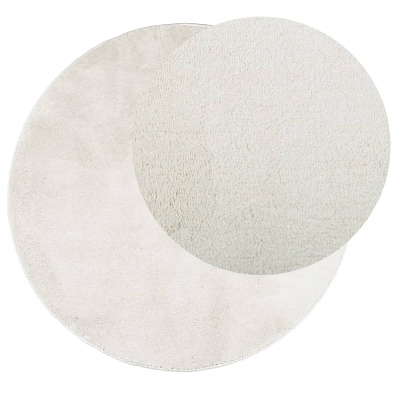 Teppich OVIEDO Kurzflor Creme Ø 160 cm