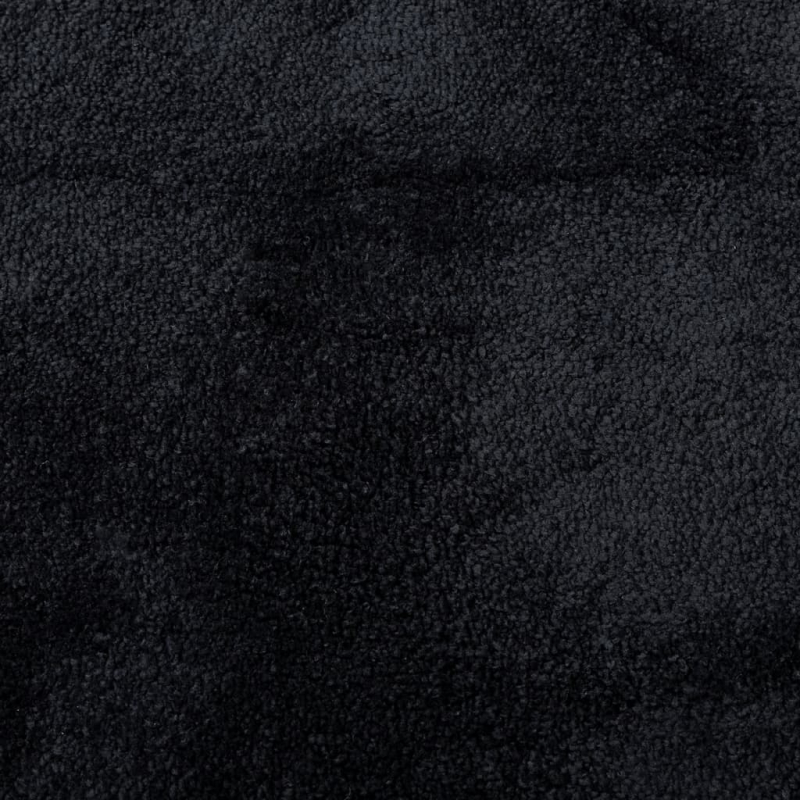 Teppich OVIEDO Kurzflor Schwarz 120x120 cm