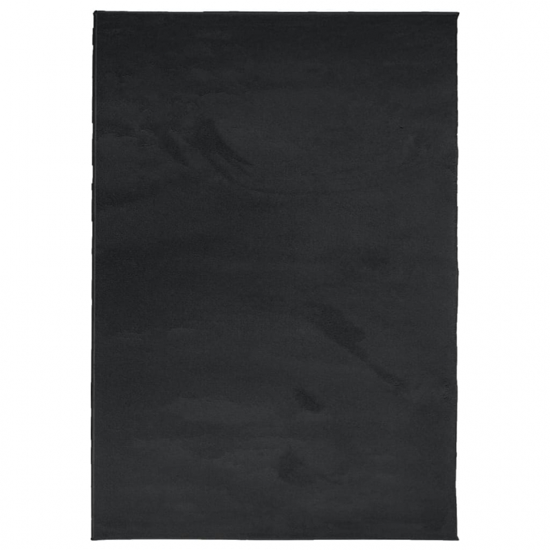 Teppich OVIEDO Kurzflor Schwarz 200x280 cm