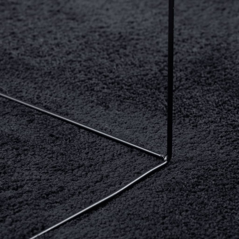 Teppich OVIEDO Kurzflor Schwarz Ø 160 cm