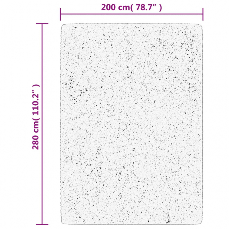 Teppich ISTAN Hochflor Glänzend Anthrazit 200x280 cm