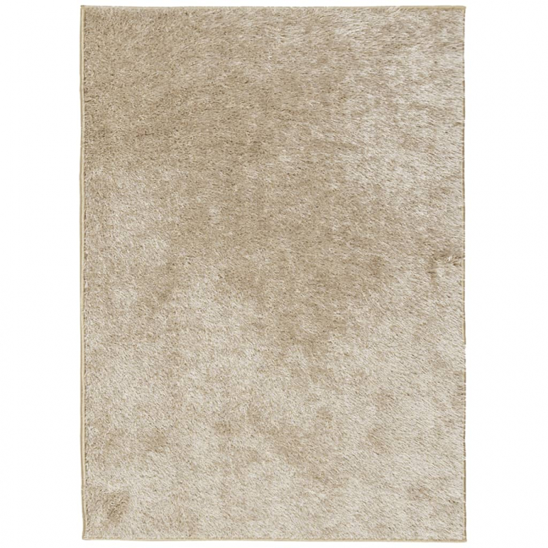 Teppich ISTAN Hochflor Glänzend Beige 200x280 cm