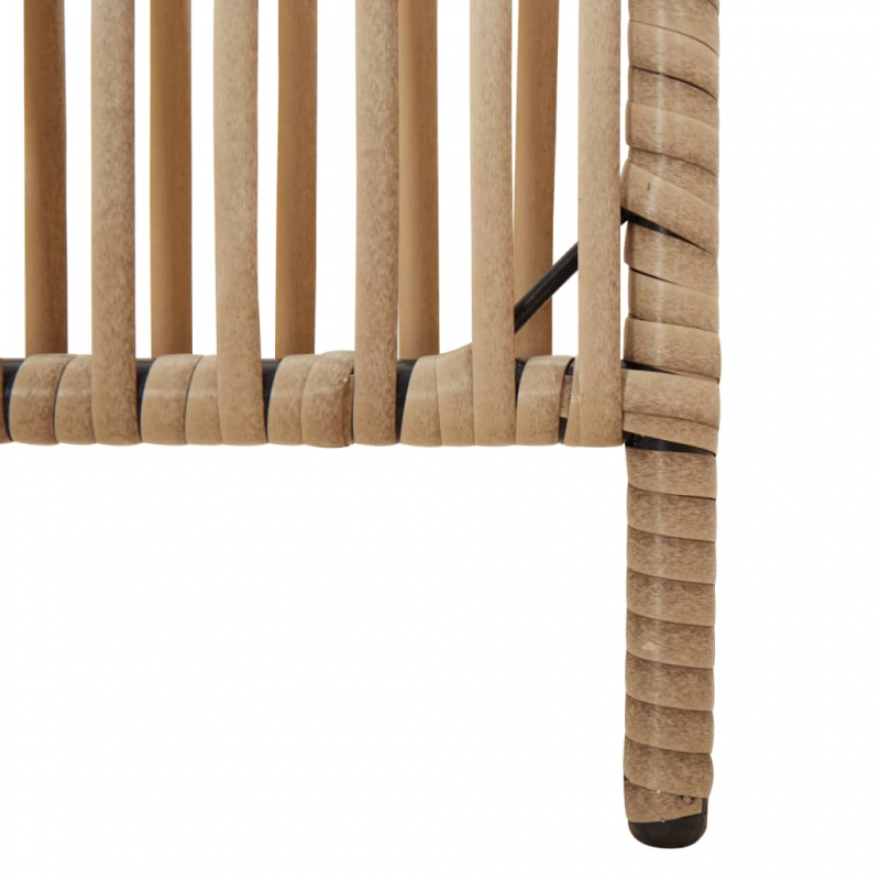 Paravent 4-tlg. Beige Poly Rattan