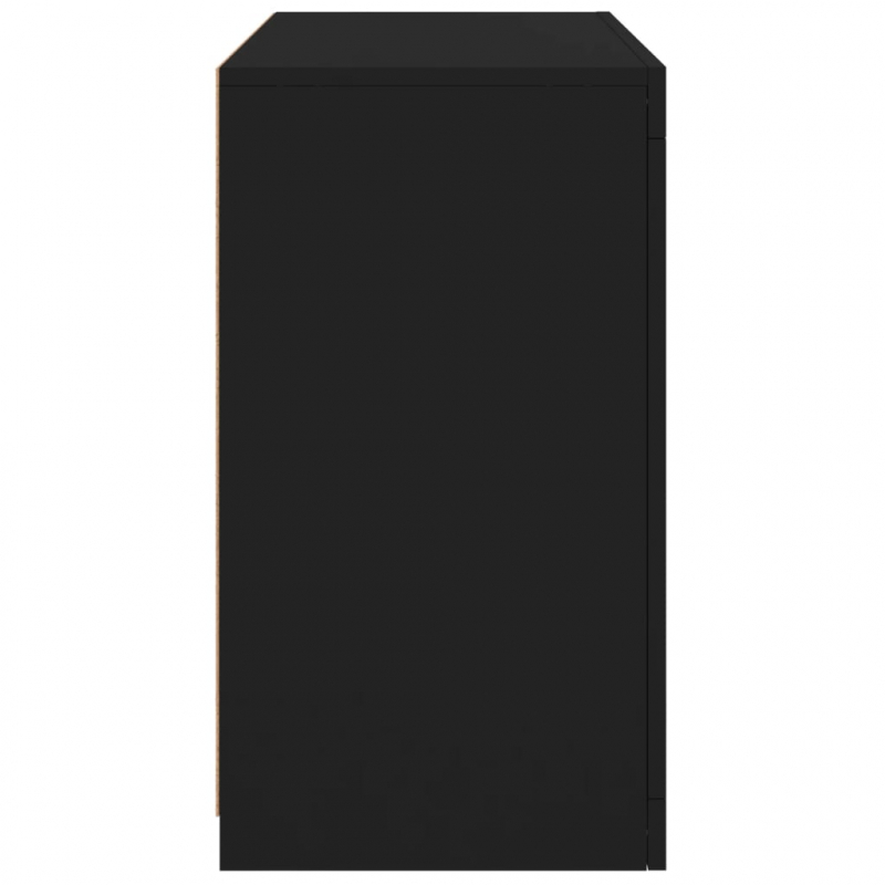 Sideboard mit LED-Leuchten Schwarz 60,5x37x67 cm