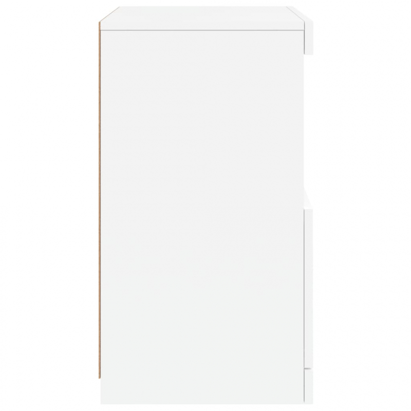 Sideboard mit LED-Leuchten Weiß 41x37x67 cm
