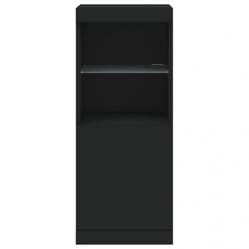 Sideboard mit LED-Leuchten Schwarz 41x37x100 cm