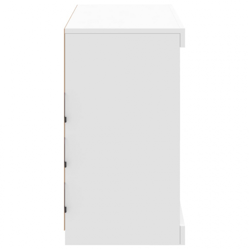 Sideboard mit LED-Leuchten Weiß 81x37x67 cm