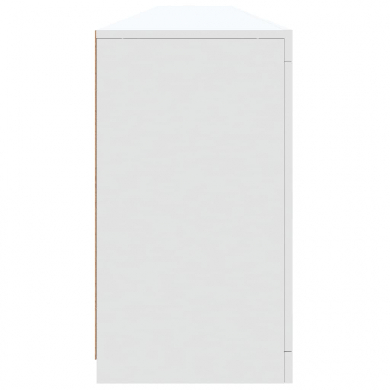Sideboard mit LED-Leuchten Weiß 283x37x67 cm
