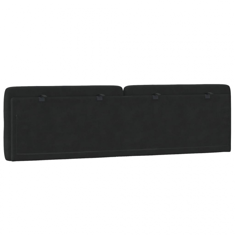 Kopfteil-Kissen Schwarz 180 cm Samt