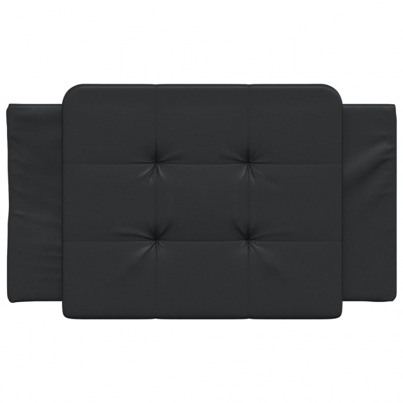 Kopfteil-Kissen Schwarz 80 cm Kunstleder