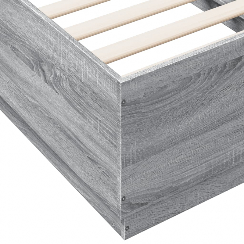 Bettgestell Grau Sonoma 90x190 cm Holzwerkstoff