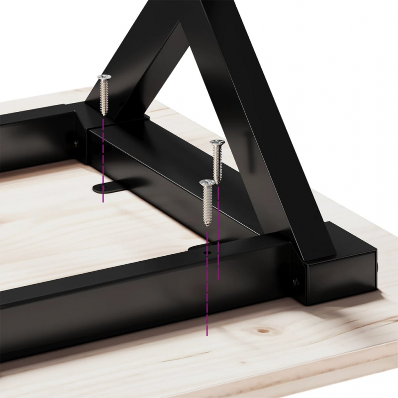 Esstisch-Gestell in X-Form 60x60x73 cm Gusseisen