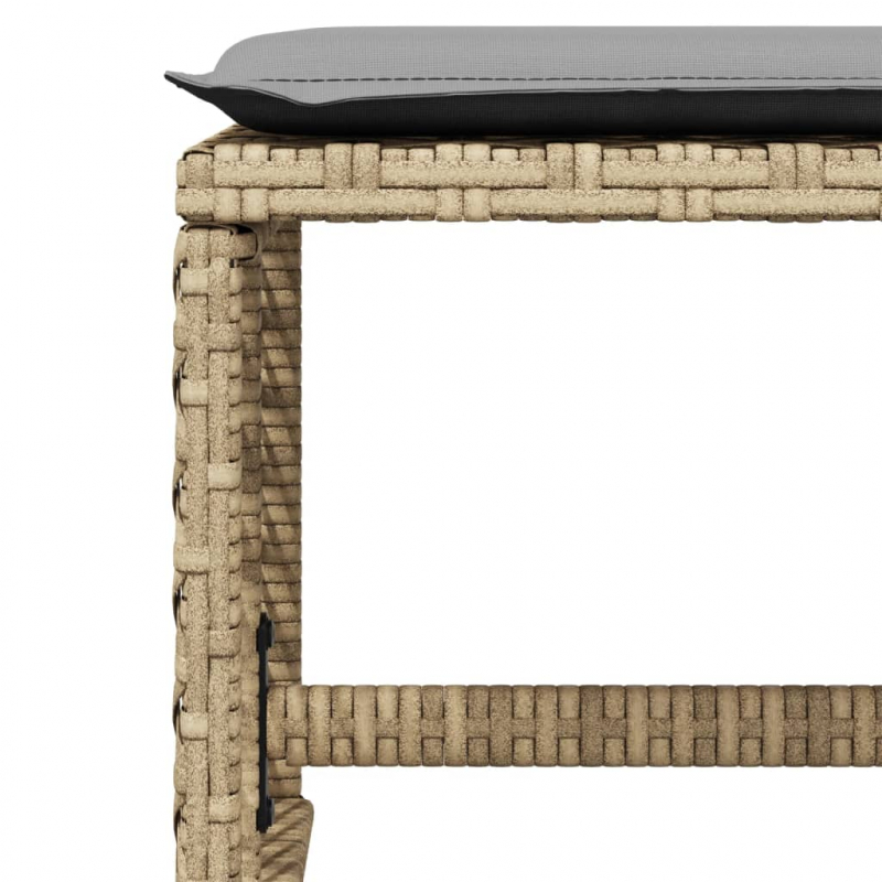 13-tlg. Garten-Essgruppe mit Kissen Beige Poly Rattan