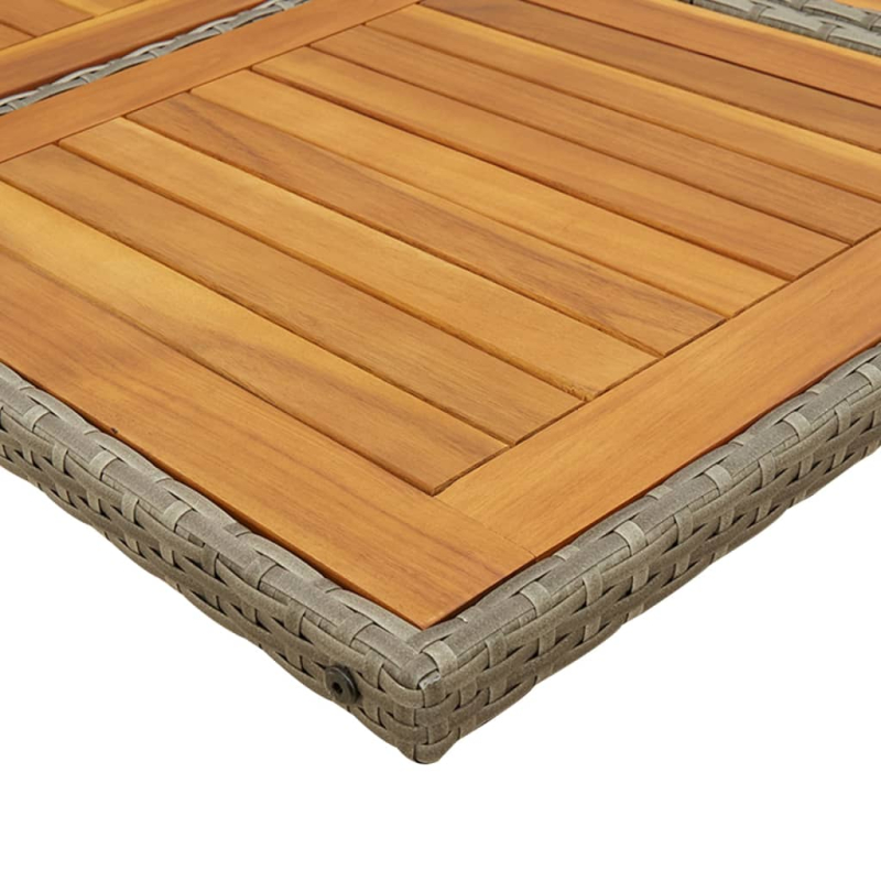 9-tlg. Garten-Essgruppe mit Kissen Beige Poly Rattan