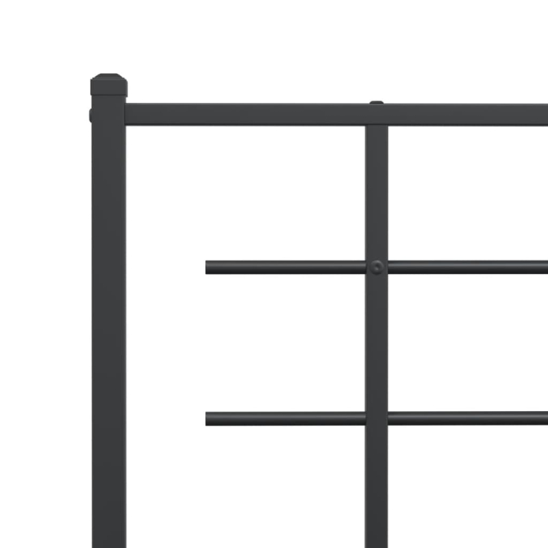 Bettgestell mit Kopf- und Fußteil Metall Schwarz 100x200 cm
