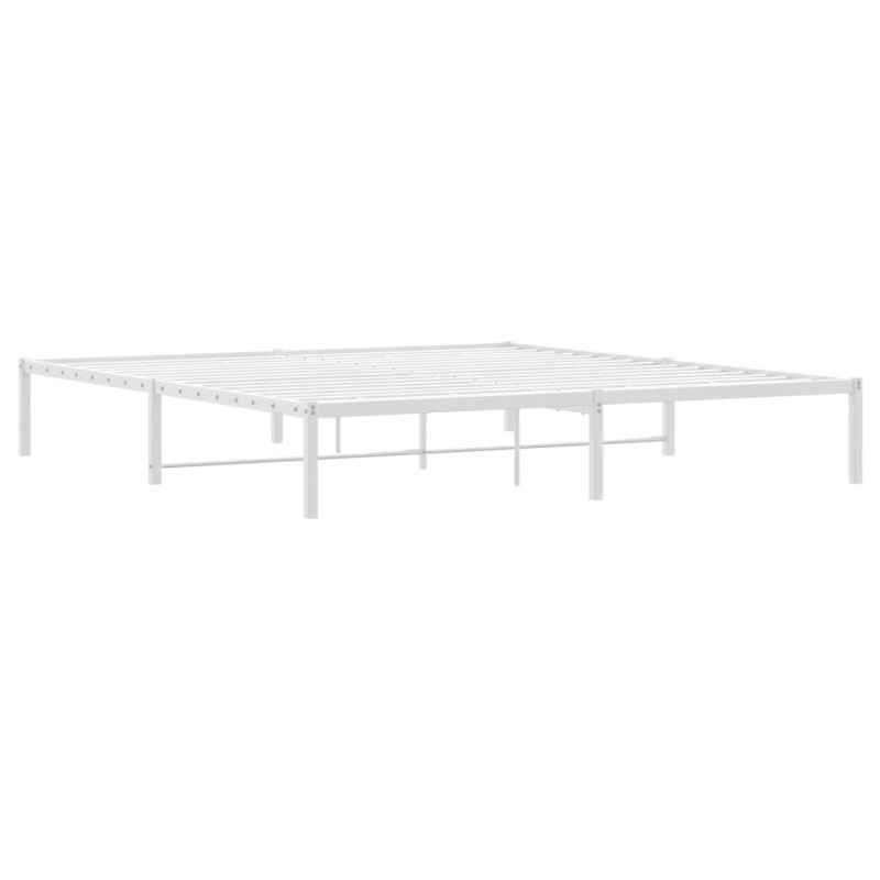 Bettgestell Metall Weiß 183x213 cm